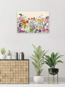 1pc Plant Tapestry, Botanical Wall Hanging Decor - Burgundy - View 8