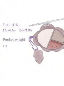 Paleta De Contorno En Forma De Nube Con Bronceador Mate Y Brillante, Resaltado Y Rubor, Textura Suave Y Cremosa - café marrón - Ver 7