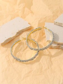 1對女性用的透明寶石c設計耳環 - 彩色 - 查看 3