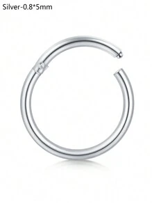 CIZME 1 件/套防过敏铰链鼻环 20G 18G 16G 14G 不锈钢鼻中隔珠宝铰链节环身体穿孔鼻环唇环鼻轮软骨耳环 - 卡扣 - 查看 67