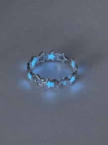 2pcs/Set Unisex Retro Luminous Tree Branch Design Rings, Assorted Colors