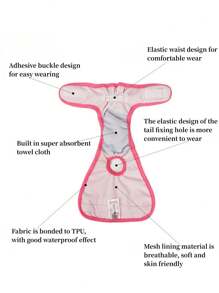 1pc Doggie Diaper For Female Dogs In Heat, Washable And Reusable, Suitable For All Types Of Dogs - Black - View 4