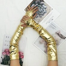 1 đôi Vàng Bao mỏng Da Tối Găng tay Đối với Hiệu suất , Buổi hòa nhạc , Buổi tiệc , Lễ hội Ăn mặc  , Người lớn - Vàng - Xem 2