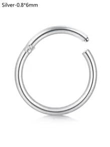 CIZME 1 件/套防过敏铰链鼻环 20G 18G 16G 14G 不锈钢鼻中隔珠宝铰链节环身体穿孔鼻环唇环鼻轮软骨耳环 - 卡扣 - 查看 49