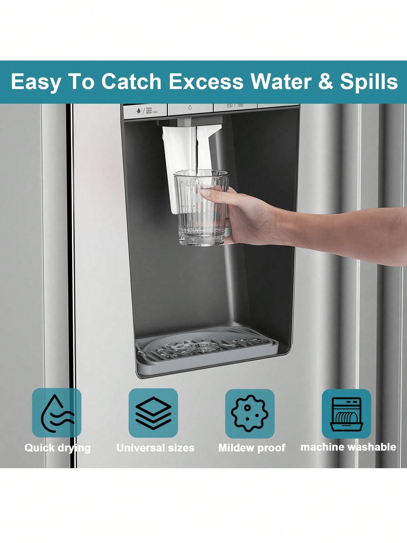 Fridge Water Drip Tray Collector, Cuttable Fridge Water Drip Tray, Anti