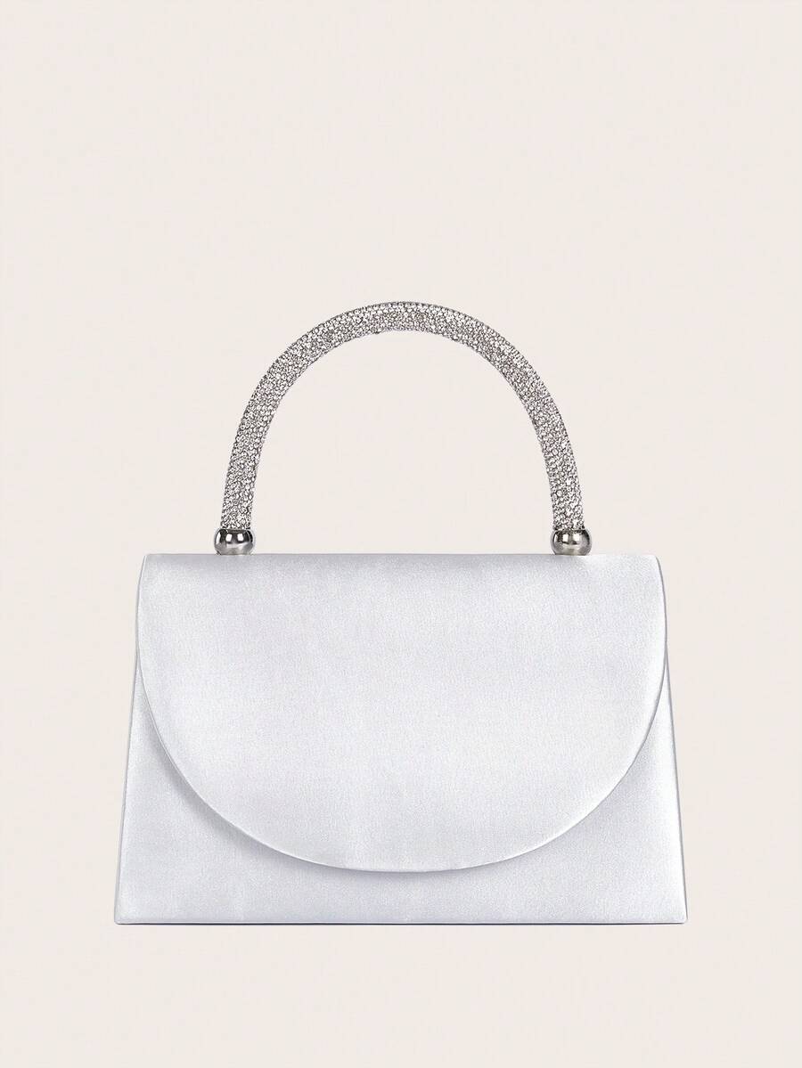 女士晚餐手拿包,時尚,高端,適合派對、聚會、盛裝場合、婚禮、鑽石腕帶和實心水晶手拿包,精緻女士包