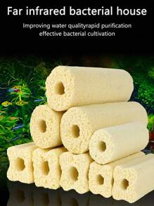 2pcs/pack Far Infrared Bacteria House Aquarium Filter Material Nitrifying Bacteria Column - Beige - View 1