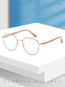 1 Pc/5 Pcs Round Metal Frame Glasses, Suitable For Decoration, Daily Use, Outfit, Reading