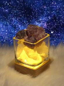 Square Cup Black Crystal Aroma Stone - Square cup black crystal aromatherapy stone - View 2