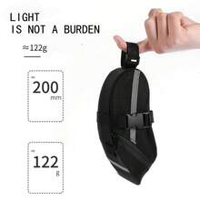 黑色自行車尾巴車袋 - 黑色 - 查看 3