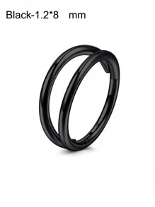 CIZME 1Pc/Set Hypoallergenic Hinged Clicker Double Hoop Nose Rings Hoop 20G 18G 16G 14G Stainless Steel Septum Jewelry Hinged Segment Ring Body Piercing Nose Hoop Lip Rings Nose Helix Cartilage Rook Earrings - Multicolor - View 26