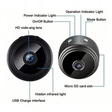 Cámara Ip A9 Casa Wifi Cámara De Seguridad Vigilancia - Negro - Ver 2