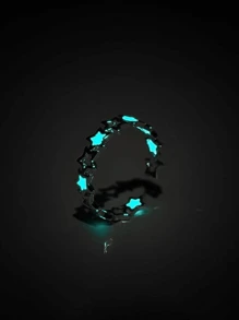 2pcs/Set Unisex Retro Luminous Tree Branch Design Rings, Assorted Colors