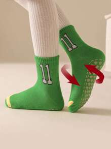 6pairs Anti-slip Floor Socks For Kids, Suitable For Trampoline, Playground, Parent-child Early Education, And Adult Yoga - Multicolor - View 4