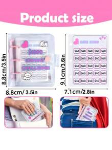 1pc Savings Binder, Money-Saving Challenge Binder, Reusable Budget Planner With Cash Envelope, Perfect For Budget Planners And Savers - White - View 2