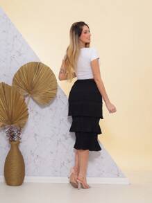 Women Skirts - 黑色 - 查看 2