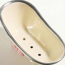 Creative Soap Box With Drain And Highly Attractive , Bathroom Storage Artifact, New Luxury Creamy Design - Grey - View 8