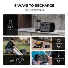 BLUETTI PS54 Power Station, 537Wh Capacity LiFePO4 Solar Generator for Home Backup, Off-Grid Living, Best Camping Power Station - 灰色 - 查看 5