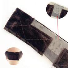 Wig Headband, Wig Velvet Headband, T-shape Lace Headband - Coffee Brown - View 4