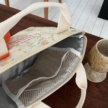 Stitching Mommy Bag, Insulated Handbag For Moms On The Go - Pink - View 4