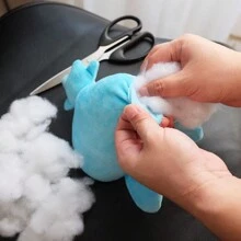 100克DIY填充材料，高彈沙發枕頭填充，填充毛絨玩具，手工製作枕頭填充，豆袋填充物 - 白色 - 查看 5