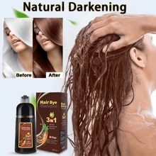 Meidu 16.9 液量盎司/500 毫升男女通用栗色染发洗发水，遮盖白发，即时染发洗发水，持久三合一染发剂，半永久性染发剂，栗色洗发水 - 紫紅色 - 查看 8