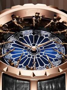 Men Round Pointer Quartz Watch Father - Black - View 4