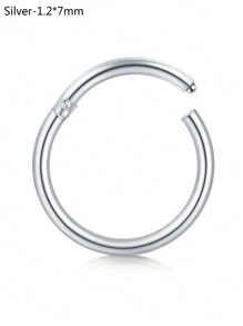CIZME 1 件/套防过敏铰链鼻环 20G 18G 16G 14G 不锈钢鼻中隔珠宝铰链节环身体穿孔鼻环唇环鼻轮软骨耳环 - 卡扣 - 查看 26