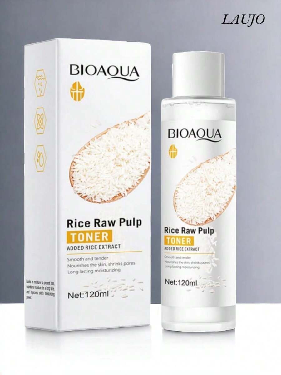Toner o tónico facial de arroz bioaqua aclara y cierra los poros de la piel - Blanco - Ver 1