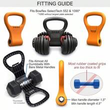 1pc Portable Dumbbell Adapter Handle Abs Dumbbell Clamp, Suitable For Home Gym - Orange - View 2