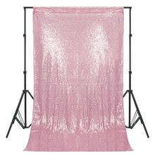 Sequin Backdrop Curtain Panels Wall Background Drapes For Wedding Christmas Party Decoration - Pink - View 3