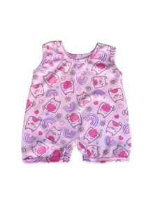 嬰兒女孩連身衣 - 粉色 - 查看 3