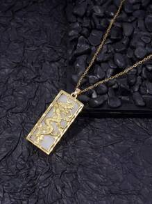 1 件百搭休闲凤凰柱设计吊坠项链，适合女士