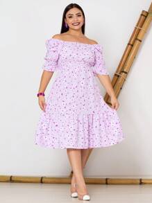 Women Dresses - Lilac Purple - View 2