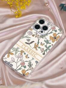 1pc Personalized Small Flower Pattern 2.0 Transparent Full Coverage Thickened Protective Tpu Case, Dustproof And Waterproof, Compatible With Iphone7/8/11/12/13/14/15/X/Xr/Xs/Plus/Pro/Pro Max/Se2/Mini Series - Multicolor - View 2