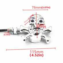 2入組萬用摩托車12v骷髏led轉向燈指示燈信號燈咖啡賽車老派越野車 - 銀色 - 查看 2