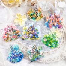 城堡花域系列城堡主題手冊擺飾1張10張 - 藍色 - 查看 4