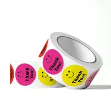 500張捲裝1英吋/2.5厘米卡通感謝老師讚美鼓勵獎勵貼紙,適用於學生、辦公室用品、禮品、裝飾 - 彩色 - 查看 3