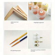 1入組DIY風景油畫，創意手工數字畫套件 - 彩色 - 查看 5