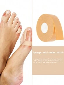 1入組高跟鞋前腳掌墊和後跟貼,防摩擦和防夾 - 杏色 - 查看 1
