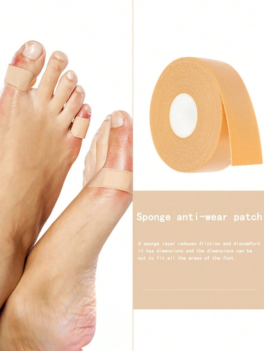 1入組高跟鞋前腳掌墊和後跟貼,防摩擦和防夾 - 杏色 - 查看 1