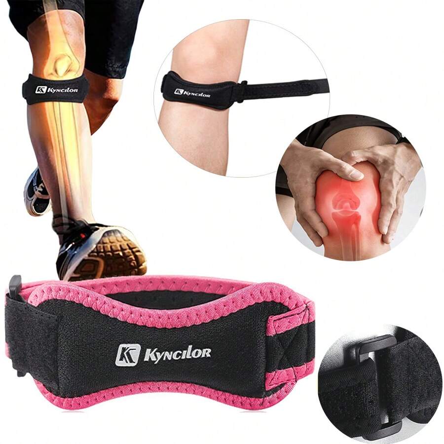 1par Rodillera Rodilleras De Compresion Soporte Para Rodilla - Rosa - Ver 1