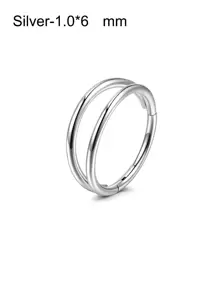 CIZME 1Pc/Set Hypoallergenic Hinged Clicker Double Hoop Nose Rings Hoop 20G 18G 16G 14G Stainless Steel Septum Jewelry Hinged Segment Ring Body Piercing Nose Hoop Lip Rings Nose Helix Cartilage Rook Earrings - Multicolor - View 29