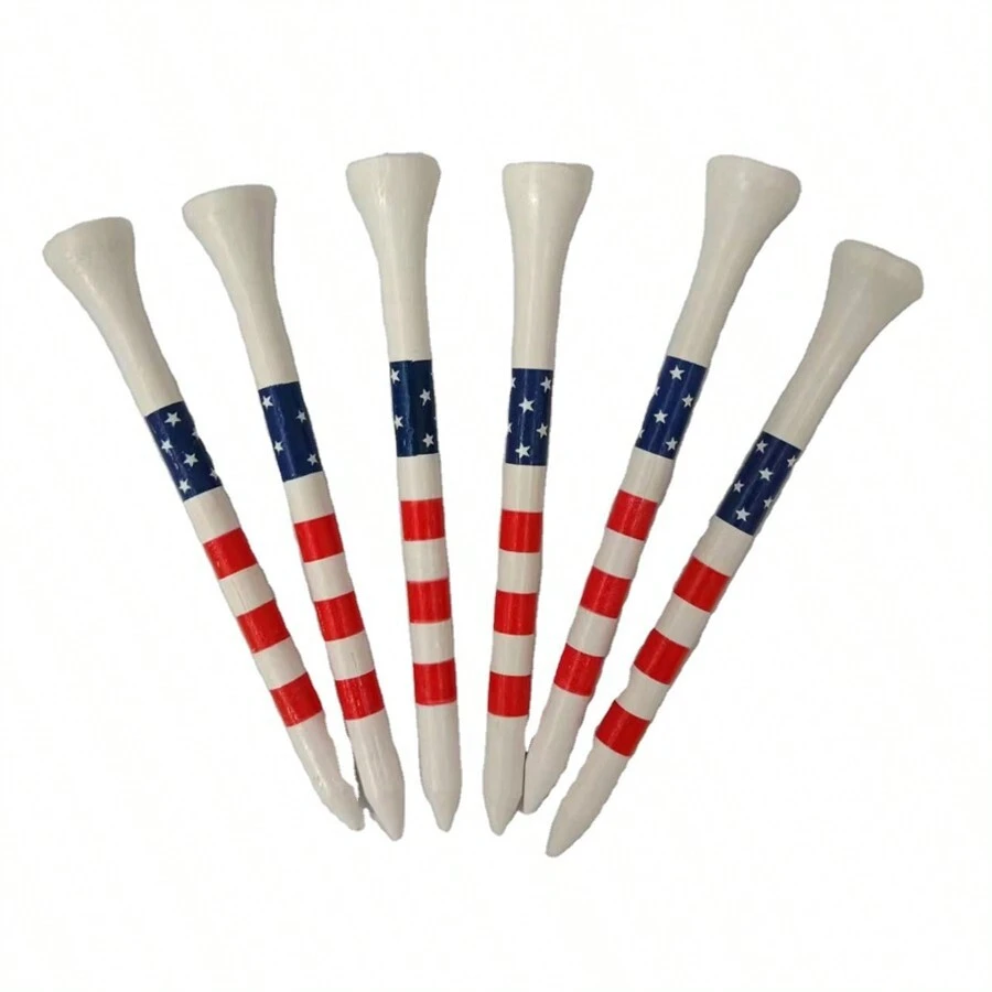 50pcs Professional Bamboo Golf Tee 70mm Golf Tool Bottom Design - 2.76in(7cm) - View 1