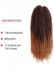 Tóc tết xoắn Marley (18 inch, 24 inch, 30 inch) 1 gói tóc Marley tóc xoăn Afro tóc Marley tóc xoăn Marley cho tóc tết giả, tóc xoắn lò xo, tóc tết bướm tóc tết tổng hợp Marley-T1B/30 - Hai tông màu - Xem 5