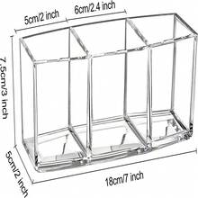 Organizador de maquillaje,Organizador de acrilico,Organizador De Pincel Maquillaje,organizadoras de acrílico transparente para almacenamiento de pinceles cosméticos,Cosméticos,organizador labiales - transparente - Ver 2