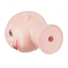 女性禿頭模特假頭,專業美容化妝娃娃頭,適用於鬆綁製作展示帽子眼鏡假髮頭,顏色偏白