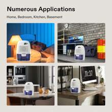 VIVOSUN Portable Dehumidifier, Mini Ultra-Quiet 225 Sq. Ft. Dehumidifier With 500ML Water Tank, Indicator Light And Auto Shut-Off Function For Home, Bedroom, Closet, Basement, Kitchen