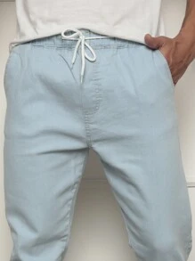 Men Pants - Light Wash - View 2