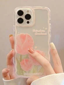 Gucadi Phone Case With Creative Prints Of Watercolor Blueberry, Butterfly, Crystal Butterfly, Lovely Bear, Purple & Pink Flowers, Tulip, Compatible With Apple Smartphone For - Multicolor - View 11